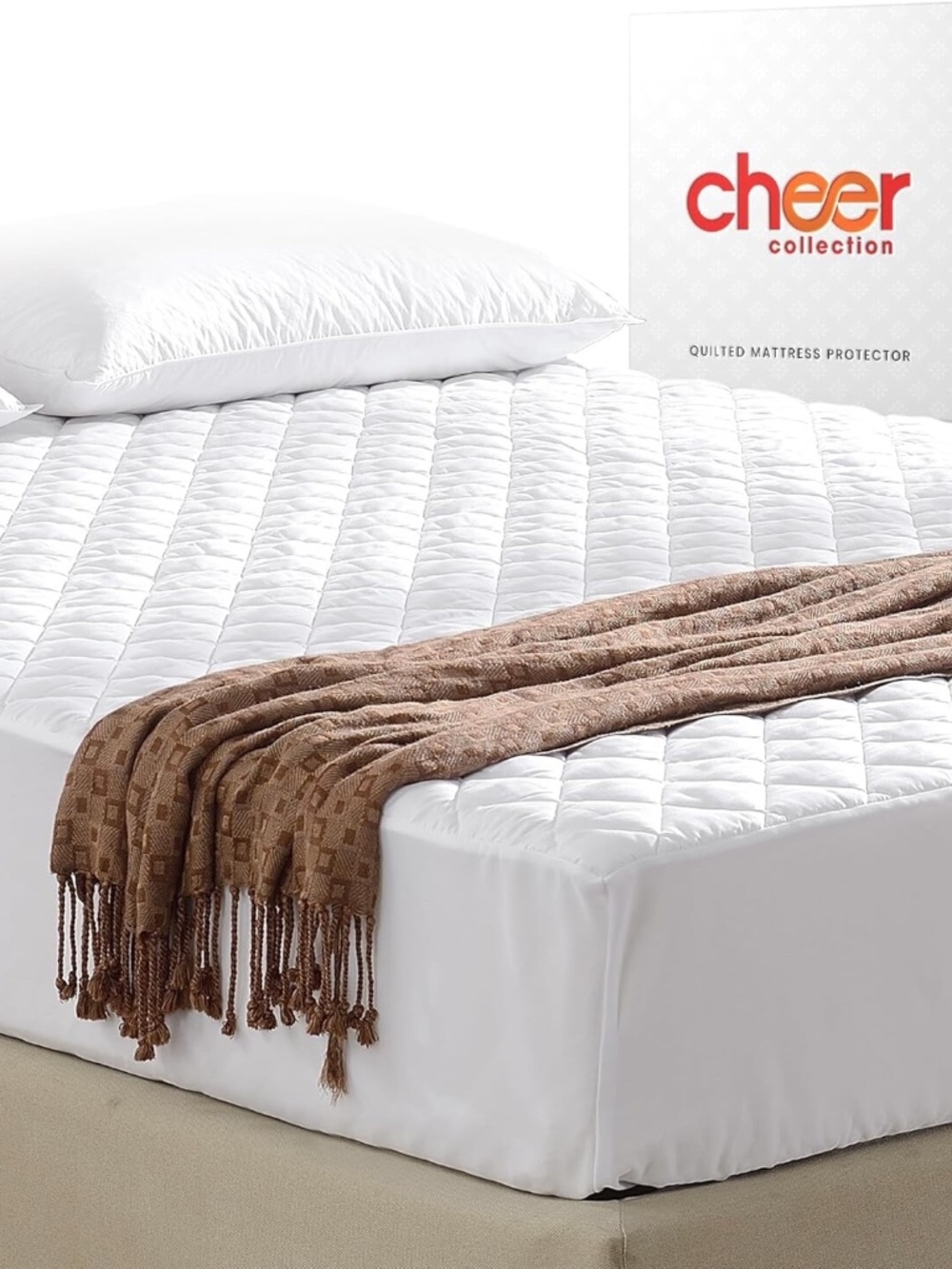Cheer Collection Quilted Hypoallergenic Fitted Mattress Pad full 723169673846
